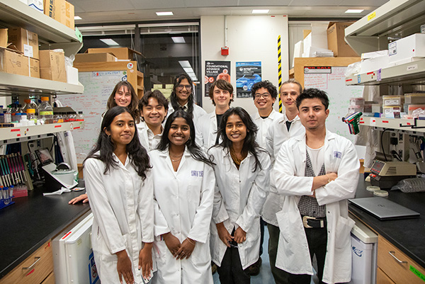 Members of the 2024 UC Santa Cruz iGEM team. (photos by Carolyn Lagattuta)